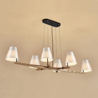 Дизайнерские светильник дерево ткань, 153*27 см, led