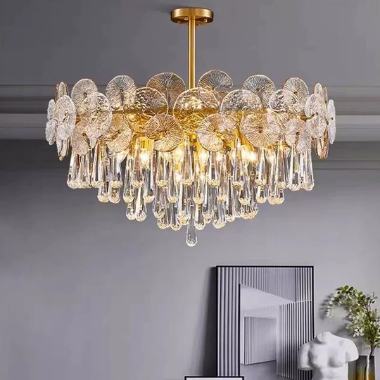 Люстра медная Alivora, медь, трос 50 см, 60*45 см, подвесная, Е14, 7 Вт