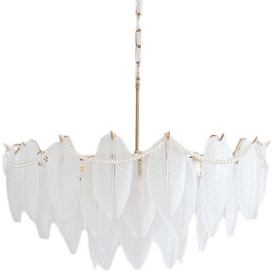 Люстра подвесная EZEL 60*30 золото, стекло, металл, Е14.