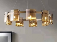 Люстра подвесная, медный, стекло, FOREVERSMILE 100*17, металл, G9.