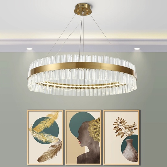 Люстра подвесная, медный, стекло, DECORATIVE 50*18, металл, LED.