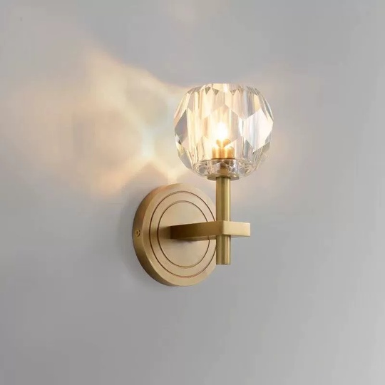 Настенный светильник LAW 12*22, медный, металл, стекло, G9.