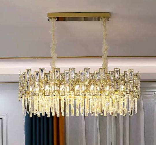 Люстра BAHAR 80*30 золото, стекло, металл, Е14.