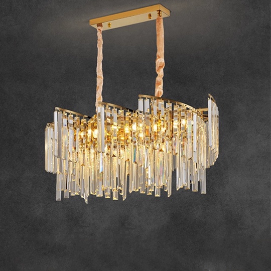 Люстра подвесная, золото, кристалл, KALISTA 80*35, металл, E14.