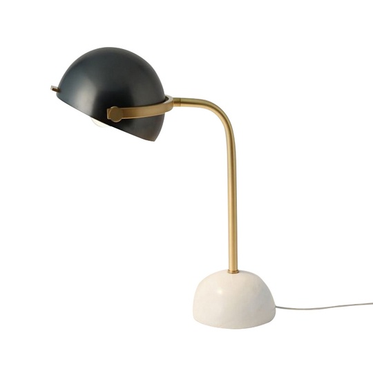 Настольная лампа черная с золотом MALONT, 30*58 см