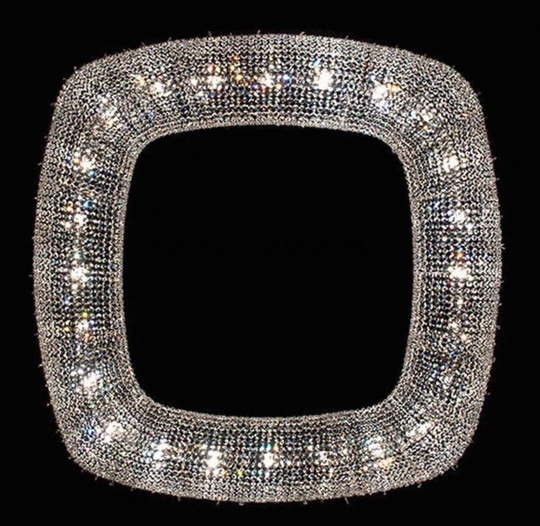 Люстра подвесная, серебро, хрусталь, SUSAN 60*60*22 металл, G9.