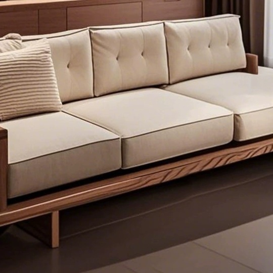 Прямой диван Emma ясень, кожа, 240*85*80 см