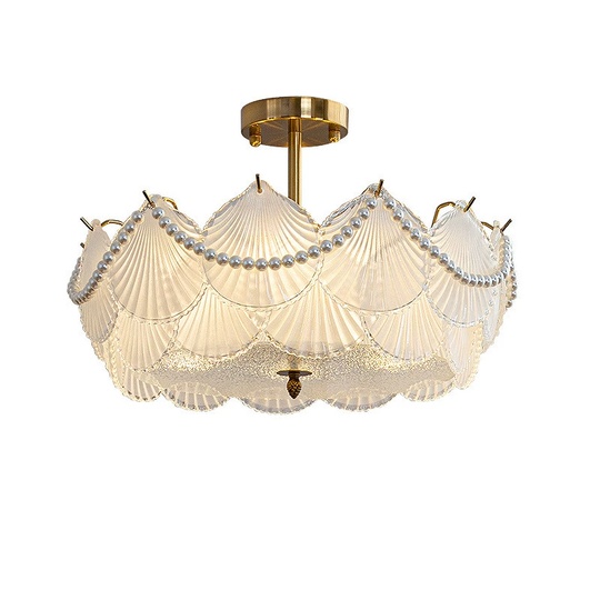 Люстра подвесная, медный, стекло, AGNESS 50*21, металл, E14.