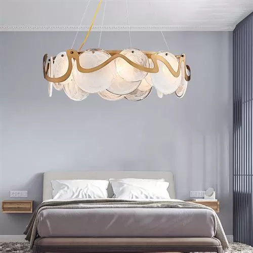 Люстра подвесная, медный, стекло, FREEDOM 80*25, металл, E14.