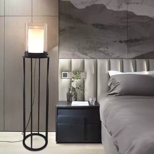 Торшер черный Velyon, 32*158 см, LED, кнопка, металл, 14 Вт