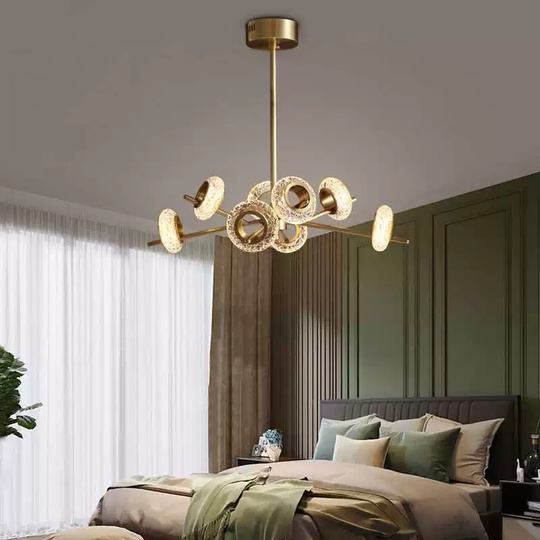 Люстра подвесная, медь, стекло, ABRAHAN 80*56, металл, LED