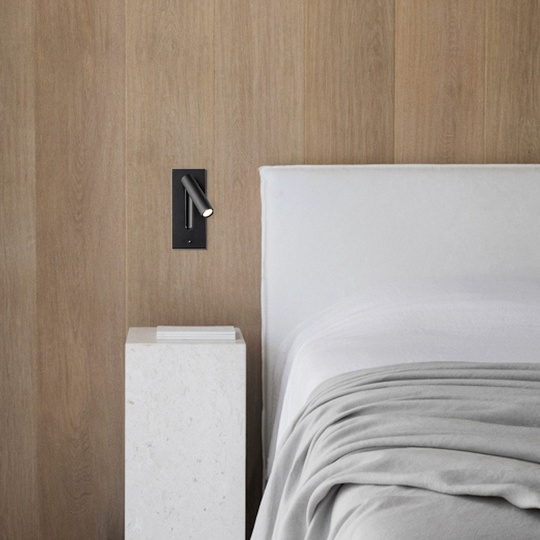 Настенный светильник EDGAR, Бра 7*17, черный, металл, LED.