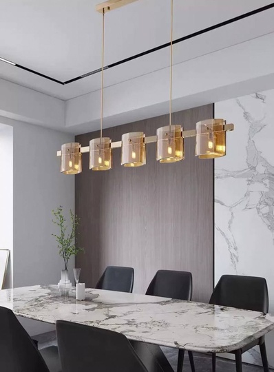 Люстра подвесная, медный, стекло, FLOWERSLOVER 100*17, металл, G9.