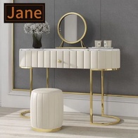 Туалетный столик Jane с пуфиком и зеркалом, 110х48х80 см