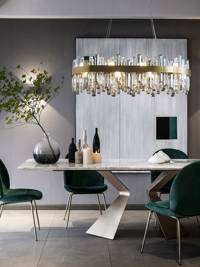 Люстра подвесная, медный, кристалл, CHIC 90*25, металл, E14.