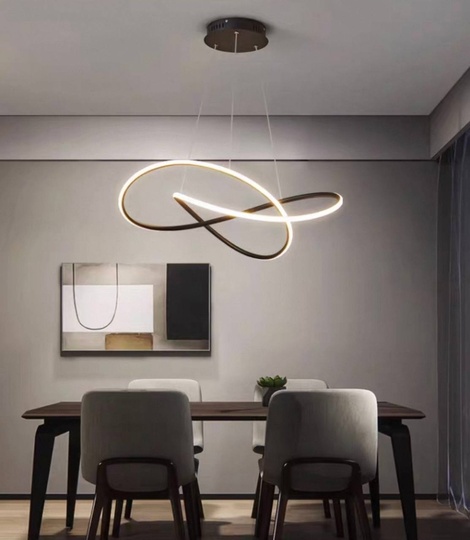 Люстра подвесная, черный, ПММА, JOSEPH BLACK 60*120, металл, LED