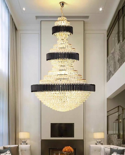 Люстра подвесная, золото, хрусталь, BUSTER  120*190 металл, E14.