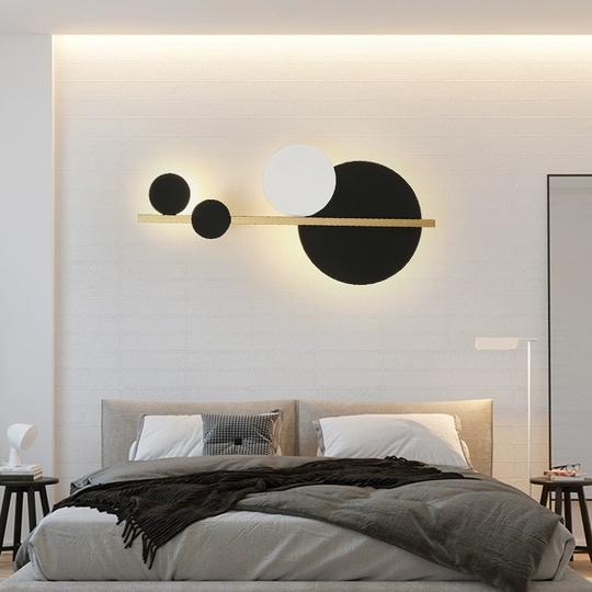 Настенный светильник DOUGL 46*90, черный, белый, металл, LED.