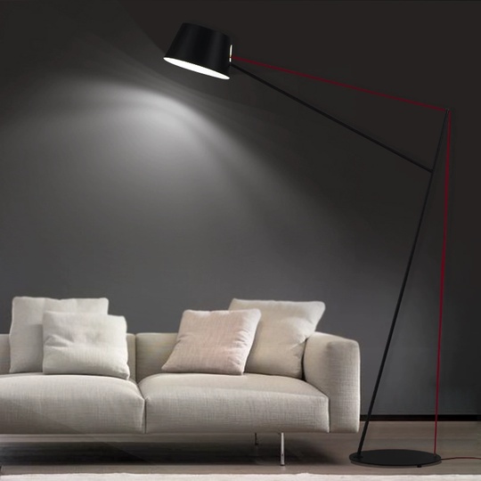 Торшер черный Elixora, 170*210 см, LED, E27, металл, 24 Вт