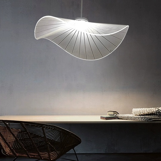 Люстра подвесная, серебро, ПММА, BENWICK 70*20, металл, LED.