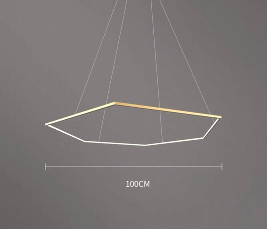 Люстра подвесная, медь, ПММА, OREO 100*120 металл, LED.