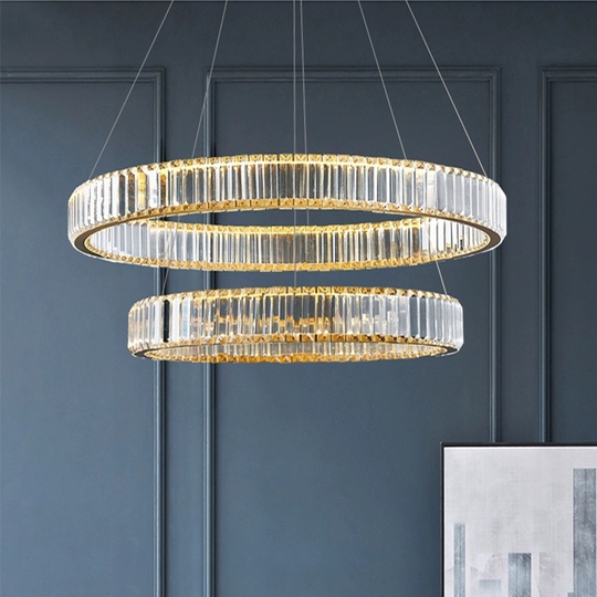 Люстра подвесная, золото, кристалл, CASPER 100*80 металл, E14.