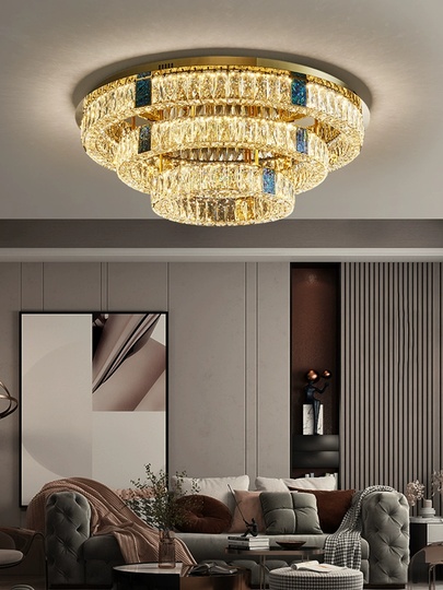 Потолочный светильник, золото, хрусталь, ARIANA 40*60*80 металл, LED.