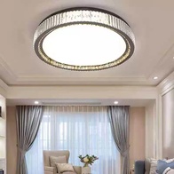 Потолочный светильник, хром, кристалл, GRACE 60*13 металл, LED.