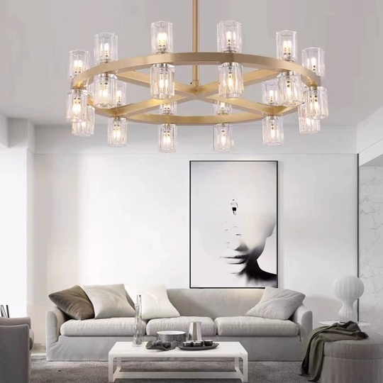 Люстра подвесная, медь, стекло, DINCAY 60*45, металл, G4.