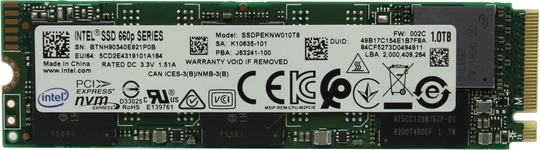 SSD диск INTEL 660p 1Тб PEKNW010T8X1