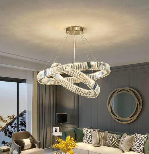 Люстра подвесная CAGLA 40*150 бронза, кристалл, металл, LED.