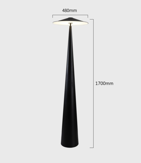 Напольный светильник черный Mushroom, LED, 5 Вт