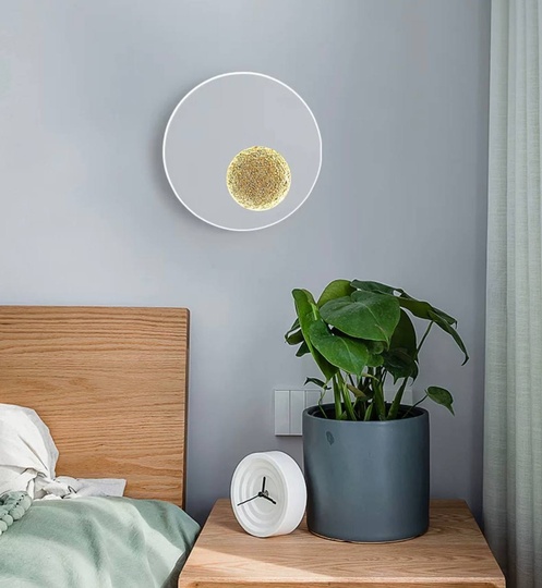 Настенный светильник LESTER 25*25, белый металл, LED.