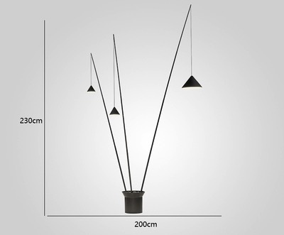Напольный светильник черный North Vibia 2, E27, 15 Вт