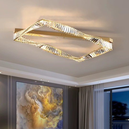 Потолочный светильник, бронза, хрусталь, TYLER 102*58 металл, LED