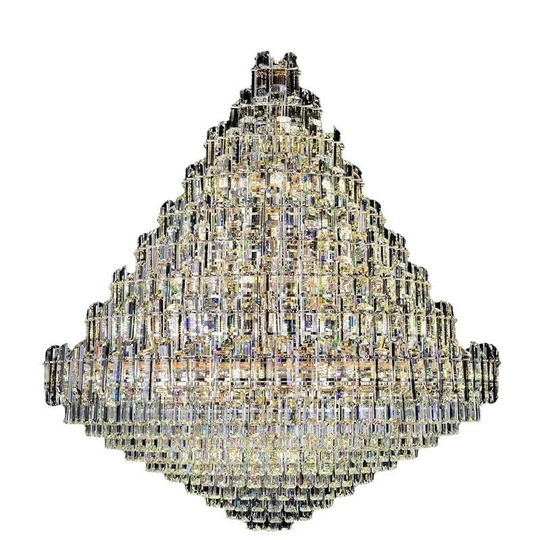 Люстра подвесная, золото, кристалл, QANTA 150*220 металл, E14.