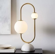 Настольная лампа FALENA 38*69, белый, мрамор, металл.