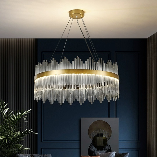 Люстра подвесная, медная, стекло, DICLE 60*26, металл, LED.