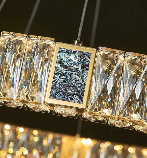 Люстра подвесная CEREN 20*150 золотой, хрусталь, металл, LED.