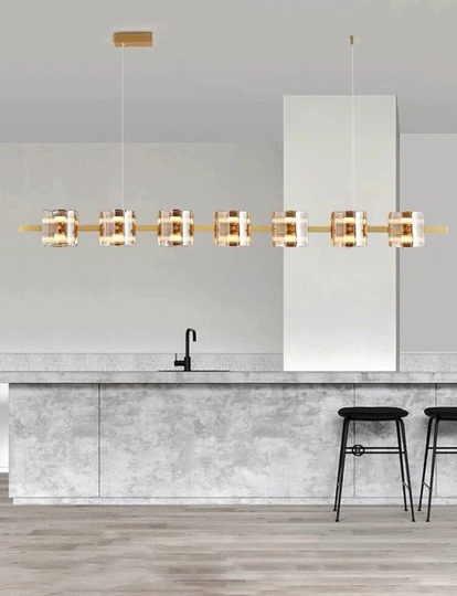 Люстра подвесная, медный, стекло, FLOWERSLOVER 140*17, металл, G9.