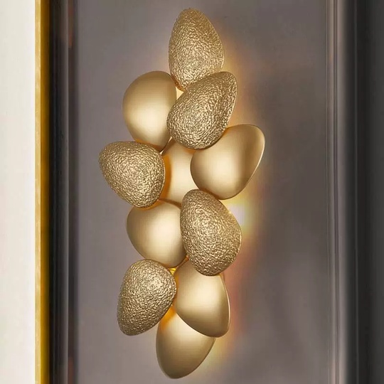 Настенный светильник золотой MIRON, Бра, 30*65, металл, G9.