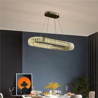 Люстра подвесная CEVHER 120*150 золотой, хрусталь, металл, LED.