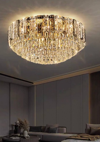 Потолочный светильник, медь, хрусталь, CLEOPATRA 50*33 металл, Е14.