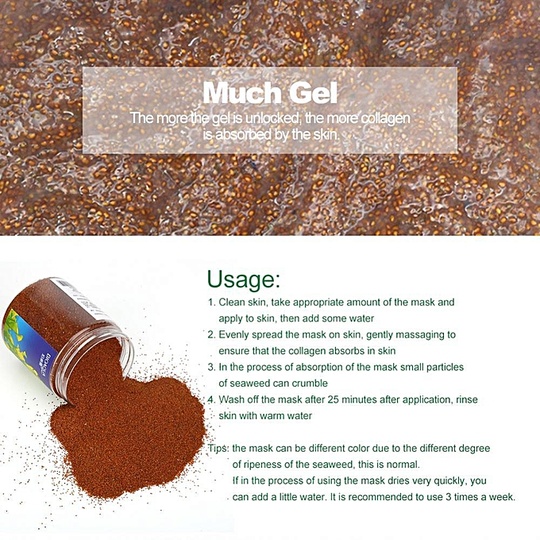 Маска для лица из семян водорослей