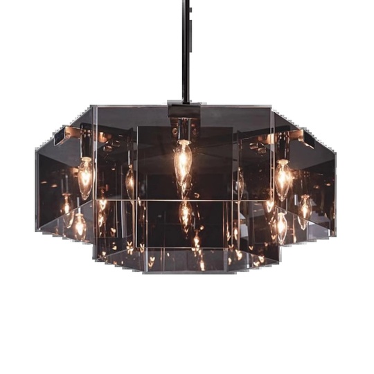 Светильник подвесной черный, Uzolo, металл, 60*25 см, Е14