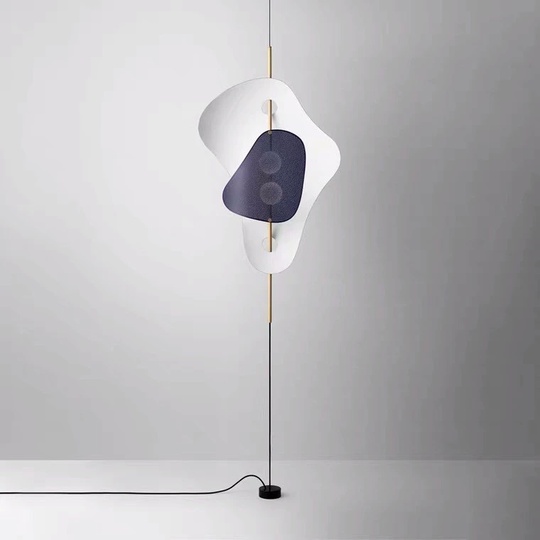 Торшер бело-синий Aerisyn, 55*55*180 см, LED, 5 Вт, мрамор, 5 Вт