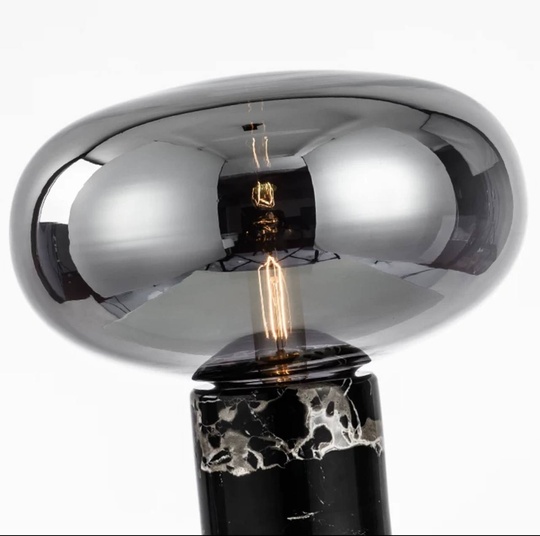 Настольная лампа ODA 23*25, дымчатый, камень