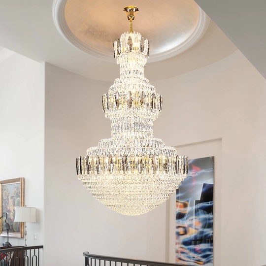 Люстра подвесная, золото, кристалл, PATTION 60*80 металл, E14.