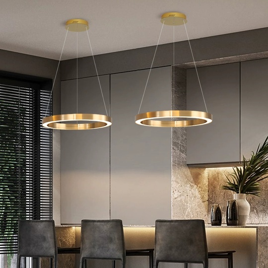 Люстра подвесная, медь, ПММА, CHARLEY 90*5 металл, LED.