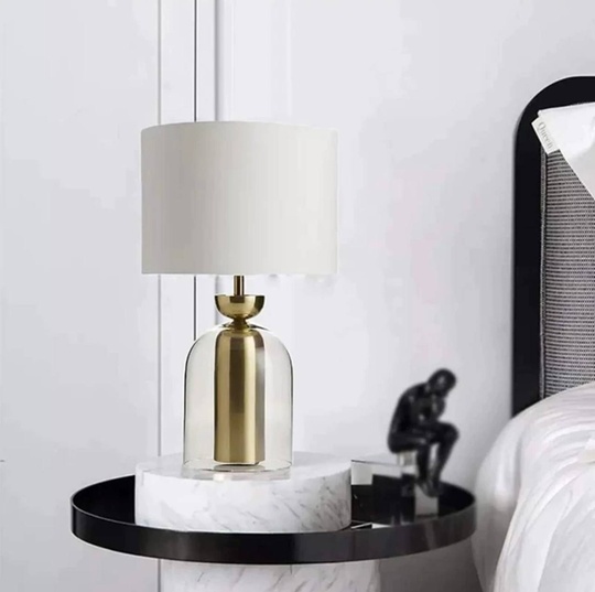 Настольная лампа NOKSI 35*58, бронза, металл, стекло